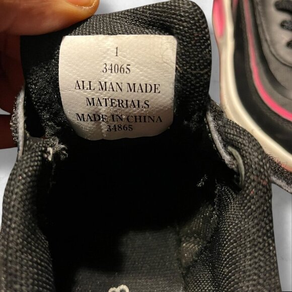 Fuse 53 Black & Pink Girls Athletic Sneakers Size 1 - Picture 6 of 13